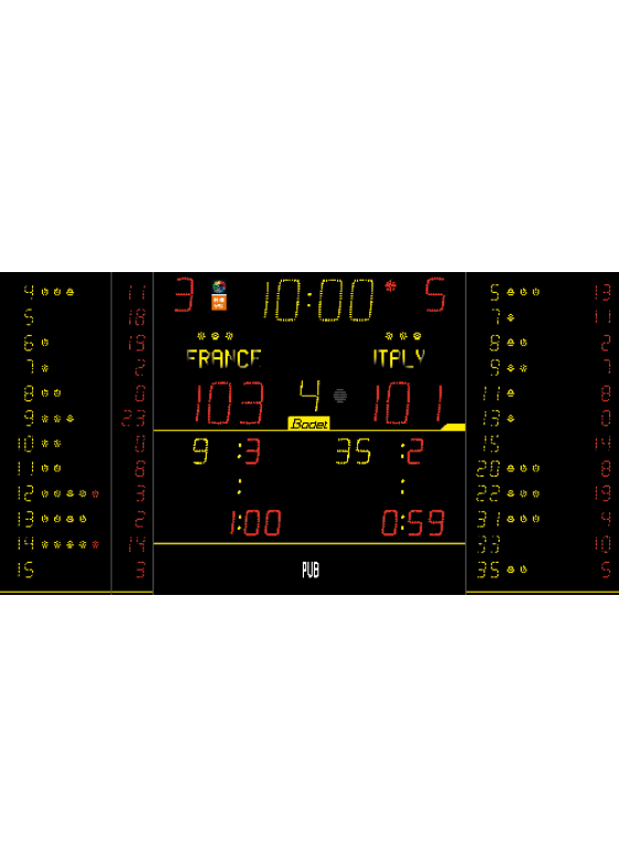 Sportergebnisanzeige f&uuml;r Innen K-BT8NT325-FS10 ALPHA