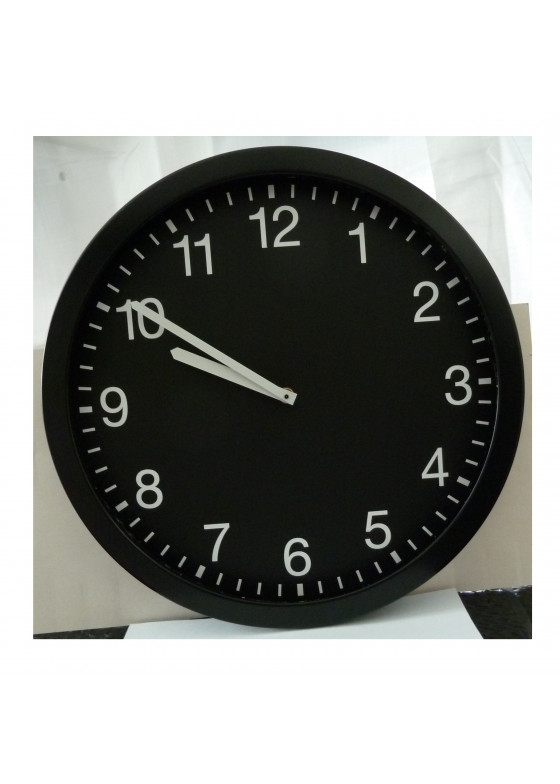 Funkuhr 40cm Black Edition 