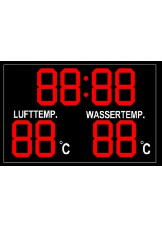 LED Temperatur- und Uhrzeitanzeige