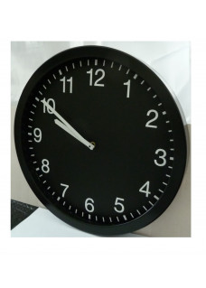Funkuhr 40cm Black Edition 